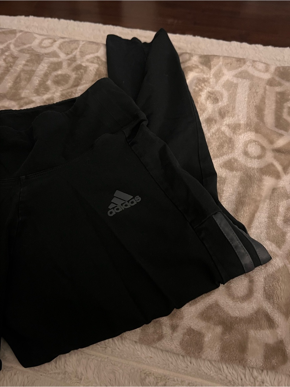 adidas Black Women's Training Joggers with Tonal Stripes